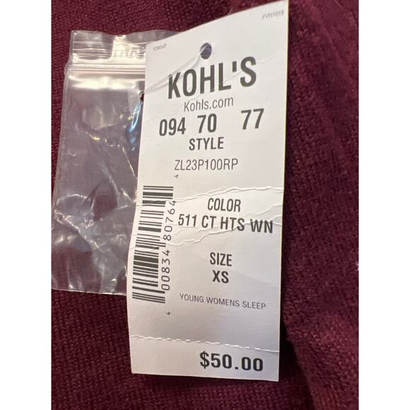 NWT Lauren Conrad Feline Fine Crew Neck Long Sleeves Casual Top Size XS Purple - Picture 3 of 4